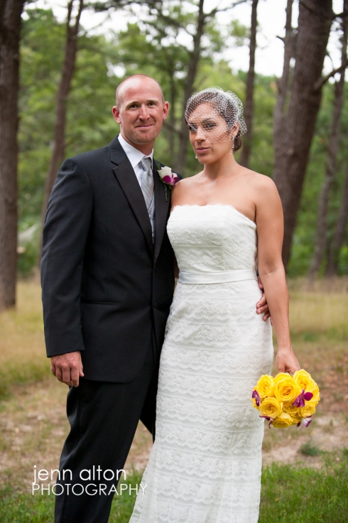 Bride and groom portrait, Cape Cod Wedding