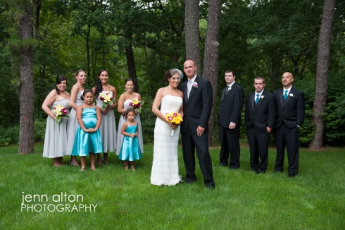 Bridal party group photo, Cape Cod Wedding