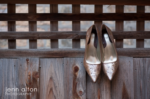 Brides shoes, detail