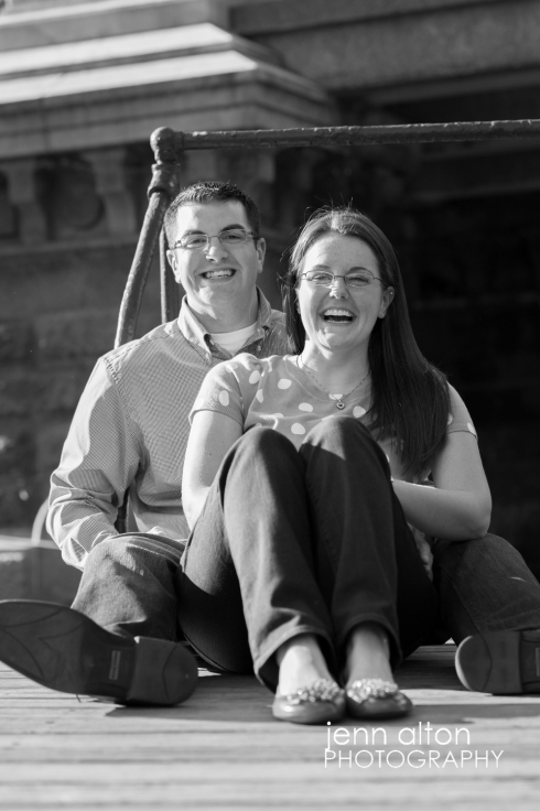 Couple engagement portrait, Boston Public Garden