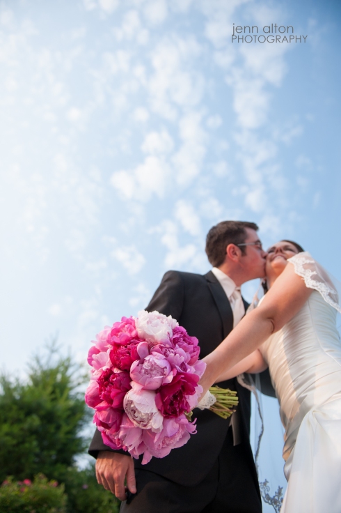 Bridal bouquet, pink, Merrimack Valley Golf Club Wedding