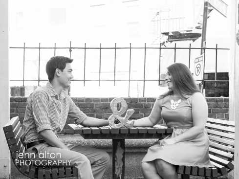 Engagement couple, Ampersand, North End, Boston