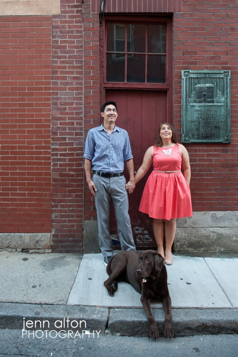 Engagement couple, North End, Boston