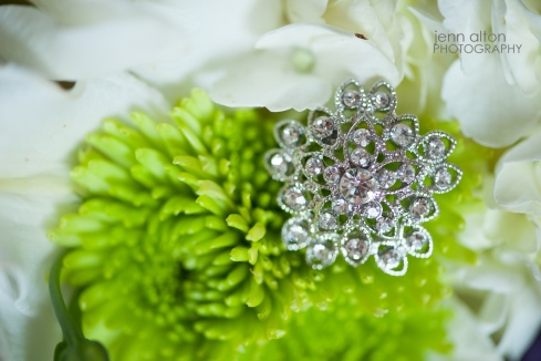 Wedding Bouquet and broche detail