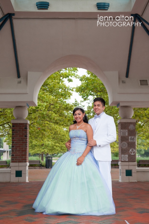 Quinceanera and Chambelan at park, East Boston