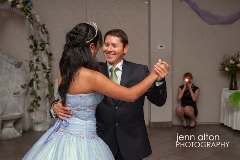Brother dancing with Quinceanera