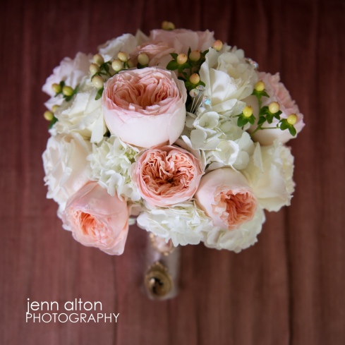 Bridal Bouquet, Pink, white and green, Henderson House