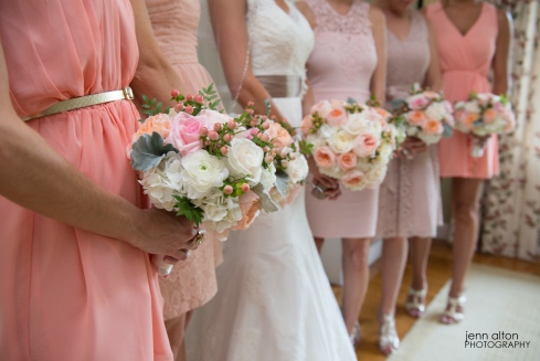Bride and bridesmaids bouquets, Henderson House