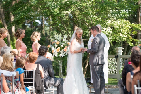 Bride and Groom ring exchange, Henderson House