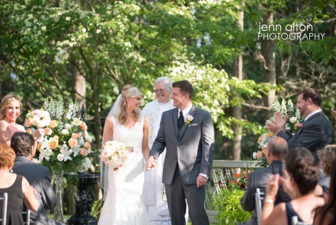 Bride and Groom during Ceremony, Henderson House 