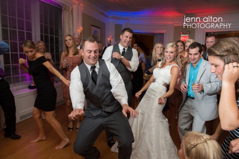 Dancing at Reception with bride and groom, Henderson House